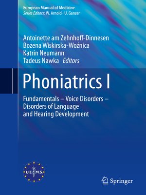 cover image of Phoniatrics I